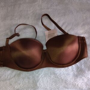 Brown Strapless Bra